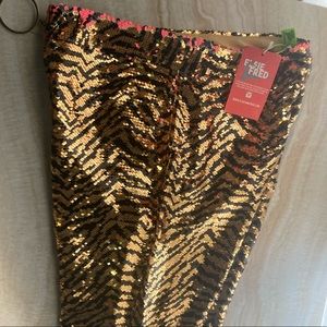 Reversible Tiger Sequin Trousers